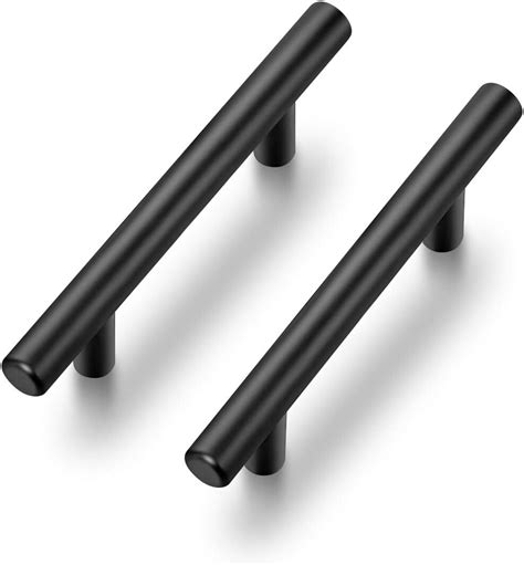 image of black stainless steel kitchen cabinets handles|ravinte cabinet pulls matte black.